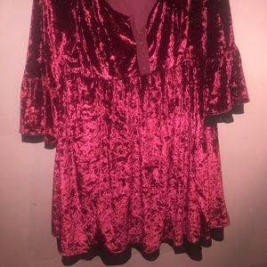 Rose Red Velvet Dress